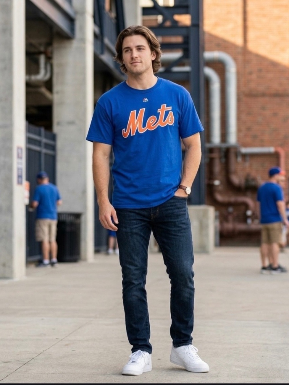 Majestic NY Mets T-shirt XL Syndergaard #34 MLB Blokecore Grunge Urban Sports